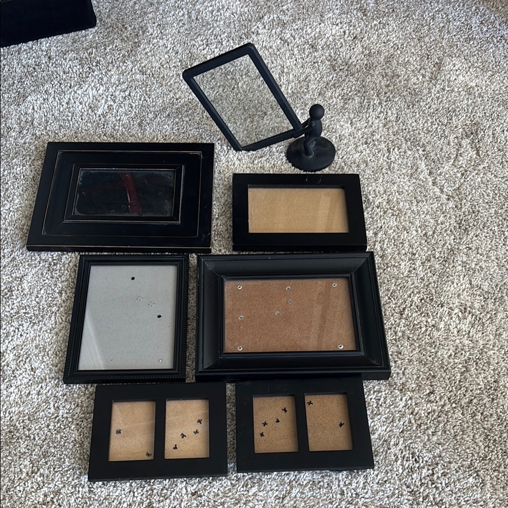 Black Picture Frames.  Assorted
